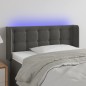 vidaXL Testiera a LED Grigio Scuro 83x16x78/88 cm in Velluto vidaXL Testiera a LED Grigio Scuro 83x16x78/88 cm in Velluto