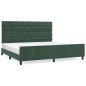 vidaXL Giroletto con Testiera Verde Scuro 200x200 cm in Velluto vidaXL Giroletto con Testiera Verde Scuro 200x200 cm in Velluto