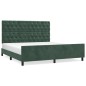vidaXL Giroletto con Testiera Verde Scuro 160x200 cm in Velluto vidaXL Giroletto con Testiera Verde Scuro 160x200 cm in Velluto