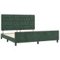 vidaXL Giroletto con Testiera Verde Scuro 160x200 cm in Velluto vidaXL Giroletto con Testiera Verde Scuro 160x200 cm in Velluto