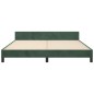vidaXL Giroletto con Testiera Verde Scuro 160x200 cm in Velluto vidaXL Giroletto con Testiera Verde Scuro 160x200 cm in Velluto
