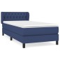 vidaXL Giroletto a Molle con Materasso Blu 90x200 cm inTessuto