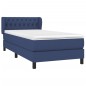 vidaXL Giroletto a Molle con Materasso Blu 90x200 cm inTessuto