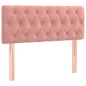 vidaXL Giroletto a Molle con Materasso Rosa 90x190 cm in Velluto