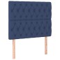 vidaXL Giroletto a Molle con Materasso Blu 90x190 cm in Tessuto