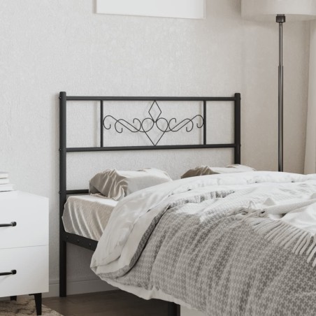 vidaXL Testiera in Metallo Nero 100 cm