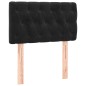 vidaXL Giroletto a Molle con Materasso Nero 80x200 cm in Velluto