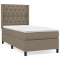 vidaXL Giroletto a Molle con Materasso Tortora 80x200 cm inTessuto