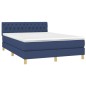 vidaXL Letto a Molle con Materasso e LED Blu 140x200 cm in Tessuto vidaXL Letto a Molle con Materasso e LED Blu 140x200 cm in Tessuto