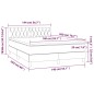 vidaXL Letto a Molle con Materasso e LED Blu 140x200 cm in Tessuto vidaXL Letto a Molle con Materasso e LED Blu 140x200 cm in Tessuto