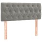vidaXL Letto a Molle Materasso e LED Grigio Chiaro 100x200 cm Velluto vidaXL Letto a Molle Materasso e LED Grigio Chiaro 100x200 cm Velluto