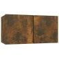 Mobile TV Pensile Rovere Fumo 60x30x30 cm in Legno Multistrato Mobile TV Pensile Rovere Fumo 60x30x30 cm in Legno Multistrato