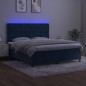 vidaXL Letto a Molle con Materasso e LED Blu Scuro 180x200 cm vidaXL Letto a Molle con Materasso e LED Blu Scuro 180x200 cm