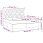 vidaXL Letto a Molle con Materasso e LED Blu Scuro 180x200 cm vidaXL Letto a Molle con Materasso e LED Blu Scuro 180x200 cm