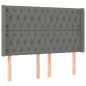 vidaXL Letto a Molle Materasso e LED Grigio Scuro 140x190cm in Tessuto vidaXL Letto a Molle Materasso e LED Grigio Scuro 140x190cm in Tessuto