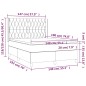 vidaXL Letto a Molle Materasso e LED Grigio Scuro 140x190cm in Tessuto vidaXL Letto a Molle Materasso e LED Grigio Scuro 140x190cm in Tessuto