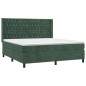 vidaXL Letto a Molle con Materasso e LED Verde Scuro 180x200cm Velluto vidaXL Letto a Molle con Materasso e LED Verde Scuro 180x200cm Velluto