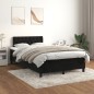 vidaXL Giroletto a Molle con Materasso Nero 120x200 cm in Velluto