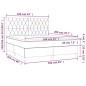 vidaXL Giroletto a Molle con Materasso Tortora 160x200 cm in Tessuto