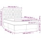 vidaXL Giroletto a Molle con Materasso Rosa 140x200 cm in Velluto