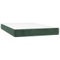vidaXL Giroletto a Molle con Materasso Verde Scuro 120x200 cm Velluto