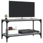 Mobile TV Grigio Sonoma 80x33x41 cm Legno Multistrato e Acciaio Mobile TV Grigio Sonoma 80x33x41 cm Legno Multistrato e Acciaio