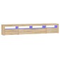 vidaXL Mobile Porta TV con Luci LED Rovere Sonoma 240x35x40 cm vidaXL Mobile Porta TV con Luci LED Rovere Sonoma 240x35x40 cm