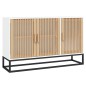 vidaXL Credenza Bianca 105x30x65 cm in Legno Multistrato vidaXL Credenza Bianca 105x30x65 cm in Legno Multistrato