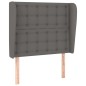 Testiera ad Orecchio Grigio 103x23x118/128cm in Similpelle
