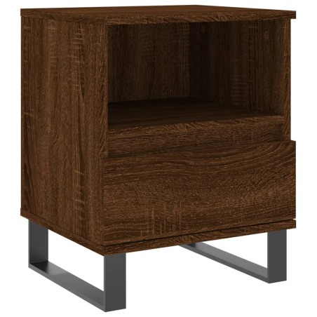 vidaXL Comodino Rovere Marrone 40x35x50 cm in Legno Multistrato