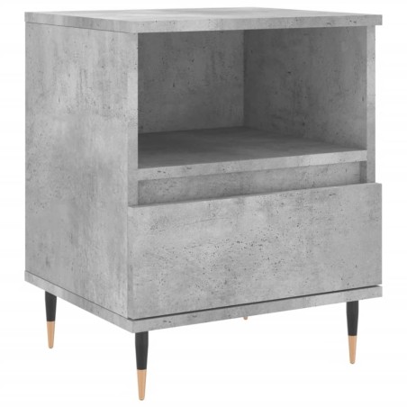 vidaXL Comodino Grigio Cemento 40x35x50 cm in Legno Multistrato
