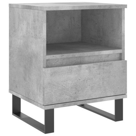 vidaXL Comodino Grigio Cemento 40x35x50 cm in Legno Multistrato