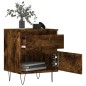 vidaXL Comodino Rovere Fumo 40x35x50 cm in Legno Multistrato vidaXL Comodino Rovere Fumo 40x35x50 cm in Legno Multistrato