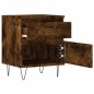 vidaXL Comodino Rovere Fumo 40x35x50 cm in Legno Multistrato vidaXL Comodino Rovere Fumo 40x35x50 cm in Legno Multistrato