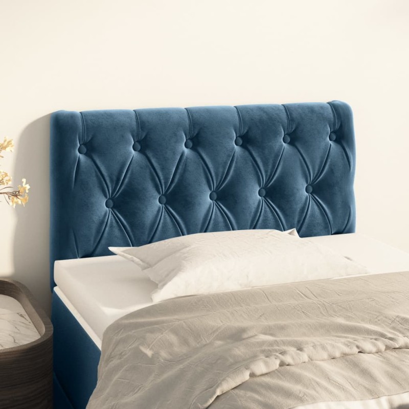 vidaXL Testiera Blu Scuro 80x7x78/88 cm in Velluto vidaXL Testiera Blu Scuro 80x7x78/88 cm in Velluto