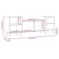 vidaXL Mobile TV Rovere Fumo 160x35x55 cm in Legno Multistrato vidaXL Mobile TV Rovere Fumo 160x35x55 cm in Legno Multistrato