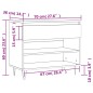 vidaXL Scarpiera Rovere Fumo 70x36x60 cm in Legno Multistrato vidaXL Scarpiera Rovere Fumo 70x36x60 cm in Legno Multistrato