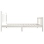 vidaXL Giroletto Bianco 90x190 cm Single in Legno Massello