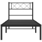 vidaXL Giroletto con Testiera in Metallo Nero 107x203 cm vidaXL Giroletto con Testiera in Metallo Nero 107x203 cm