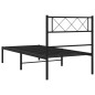 vidaXL Giroletto con Testiera in Metallo Nero 107x203 cm vidaXL Giroletto con Testiera in Metallo Nero 107x203 cm