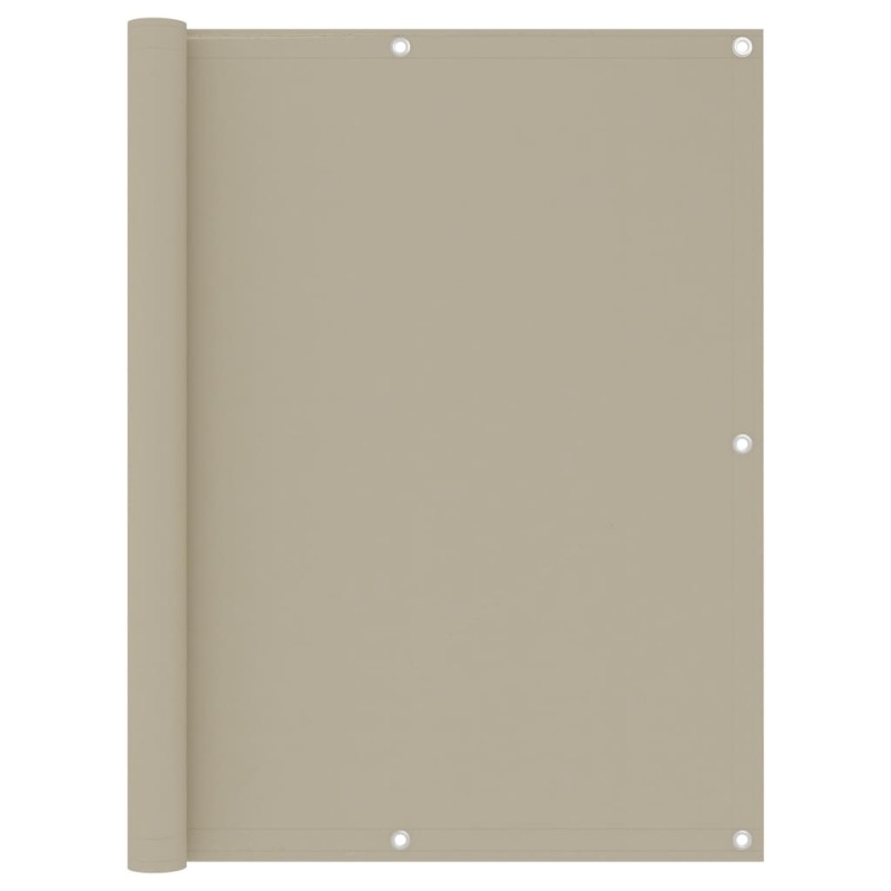 vidaXL Paravento Balcone Beige 120x600 cm in Tessuto Oxford