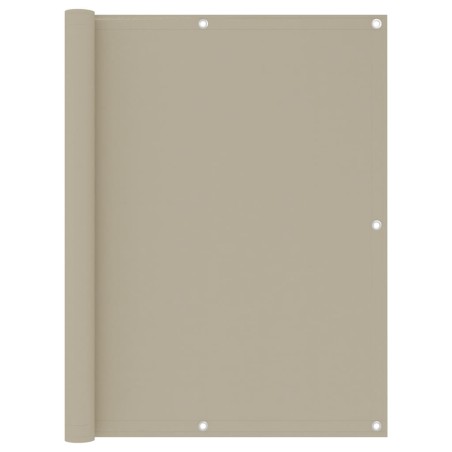 vidaXL Paravento Balcone Beige 120x600 cm in Tessuto Oxford