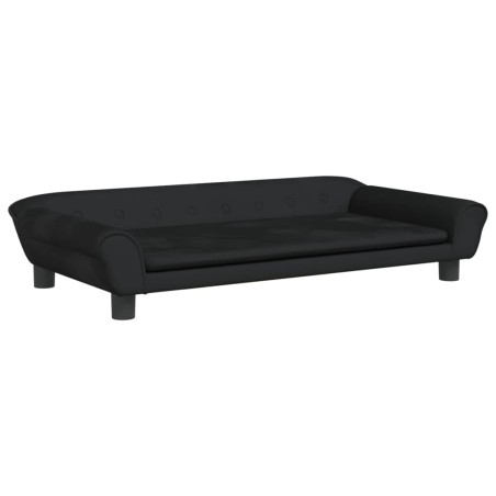 vidaXL Divano per Bambini Nero 100x50x26 cm in Velluto