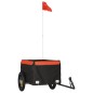vidaXL Rimorchio da Bici da Carico Nero e Arancione 30 kg in Ferro vidaXL Rimorchio da Bici da Carico Nero e Arancione 30 kg in Ferro