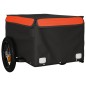 vidaXL Rimorchio da Bici da Carico Nero e Arancione 30 kg in Ferro vidaXL Rimorchio da Bici da Carico Nero e Arancione 30 kg in Ferro