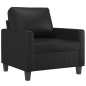 vidaXL Poltrona con Poggiapiedi Nero 60 cm in Similpelle vidaXL Poltrona con Poggiapiedi Nero 60 cm in Similpelle