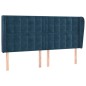 Testiera ad Orecchio Blu Scuro 203x23x118/128 cm in Velluto Testiera ad Orecchio Blu Scuro 203x23x118/128 cm in Velluto