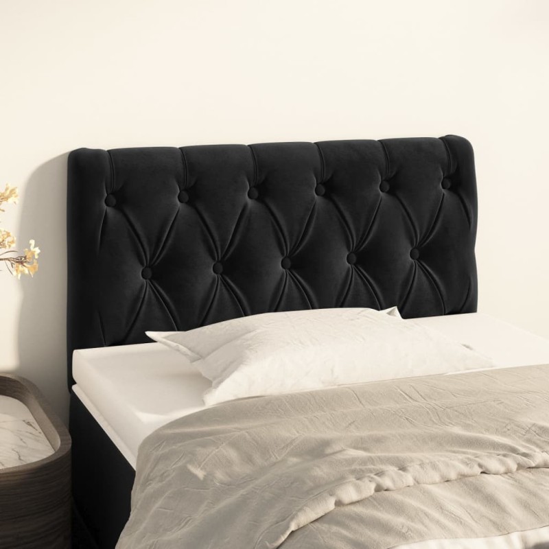 vidaXL Testiera Nera 80x7x78/88 cm in Velluto vidaXL Testiera Nera 80x7x78/88 cm in Velluto