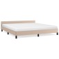 vidaXL Giroletto con Testiera Cappuccino 160x200 cm in Similpelle vidaXL Giroletto con Testiera Cappuccino 160x200 cm in Similpelle