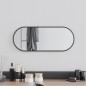 vidaXL Specchio da Parete Nero 50x20 cm Ovale